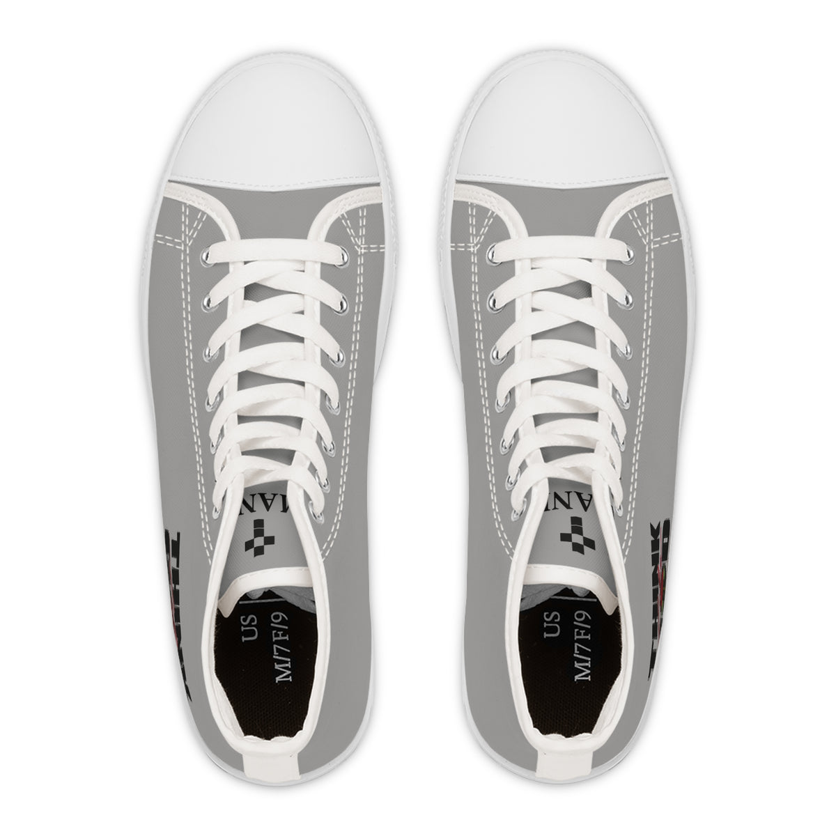 High Top Sneakers — 'Think Like Romaneum' Graphic Women's Casual Trainers