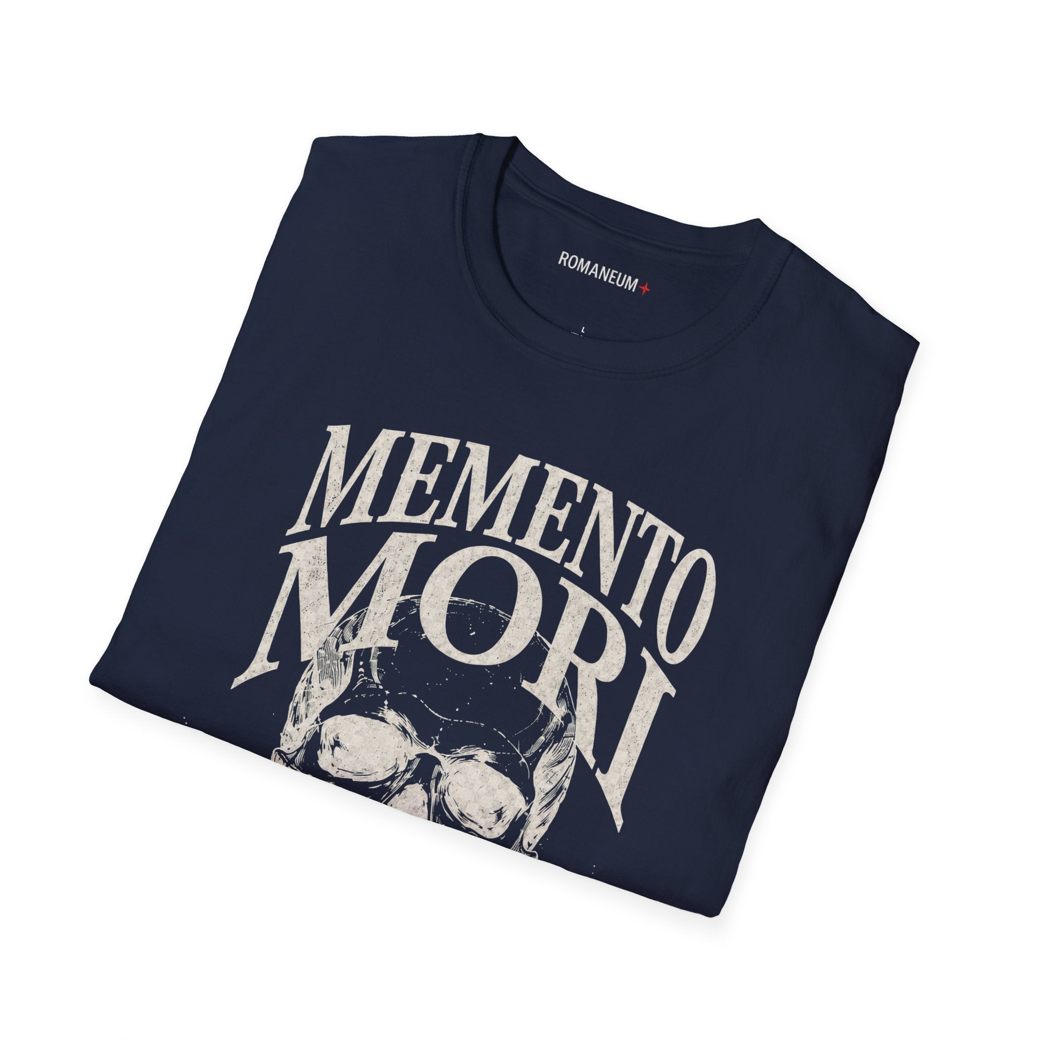 Memento Mori Skull T-Shirt — Gothic Reminder Tee with Romaneum Skull Design