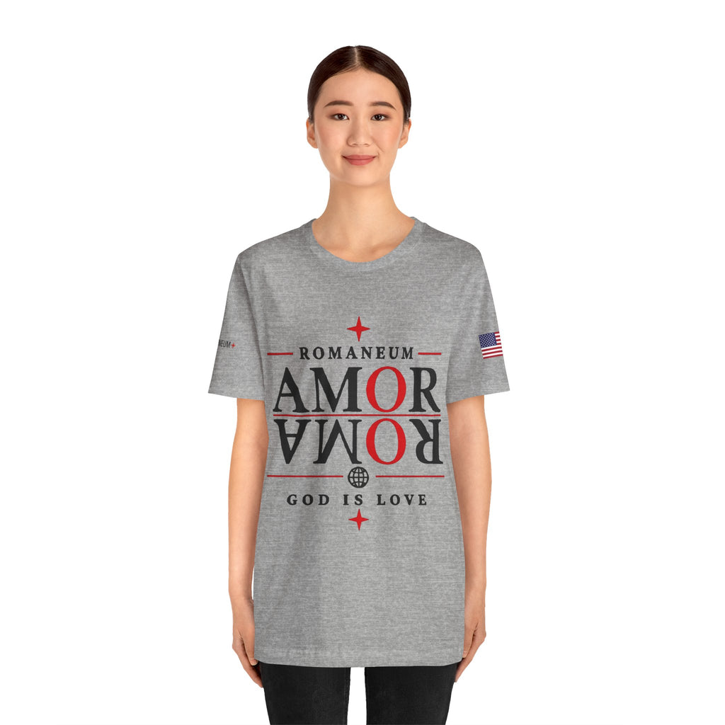 Romaneum 'AMOR/ROMA' God Is Love Graphic Tee