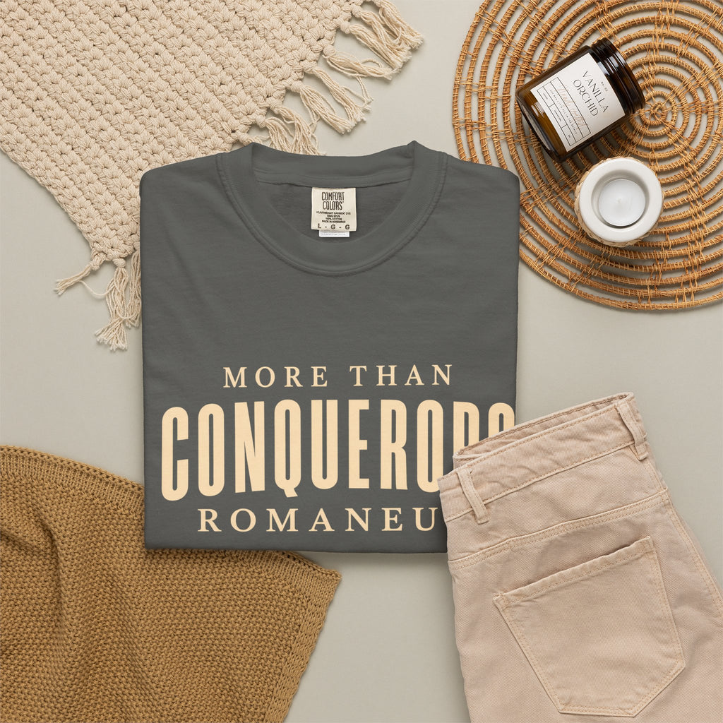 More Than Conquerors T-Shirt — "Romaneum" Graphic Tee