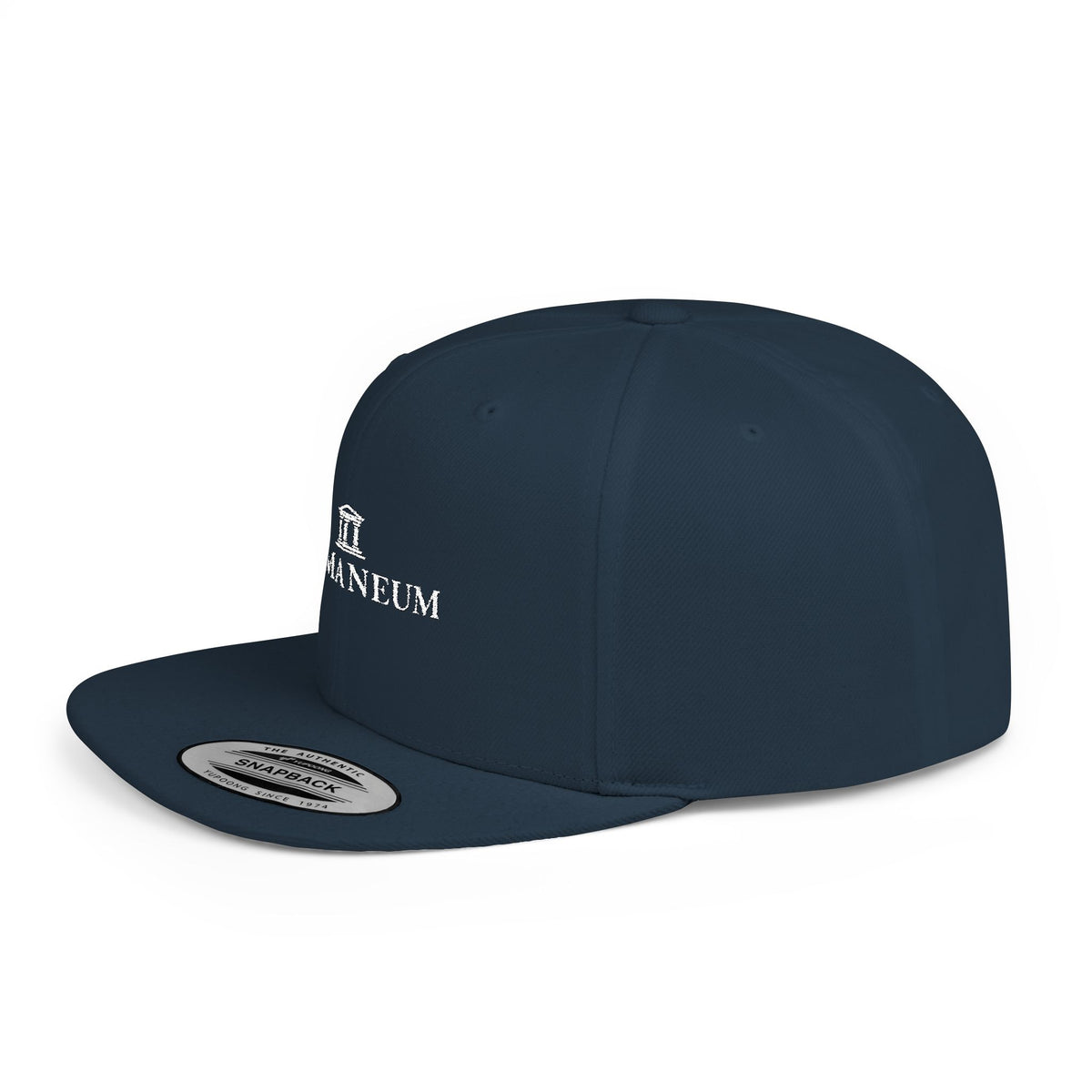 Romaneum Embroidered Flat Bill Snapback Hat