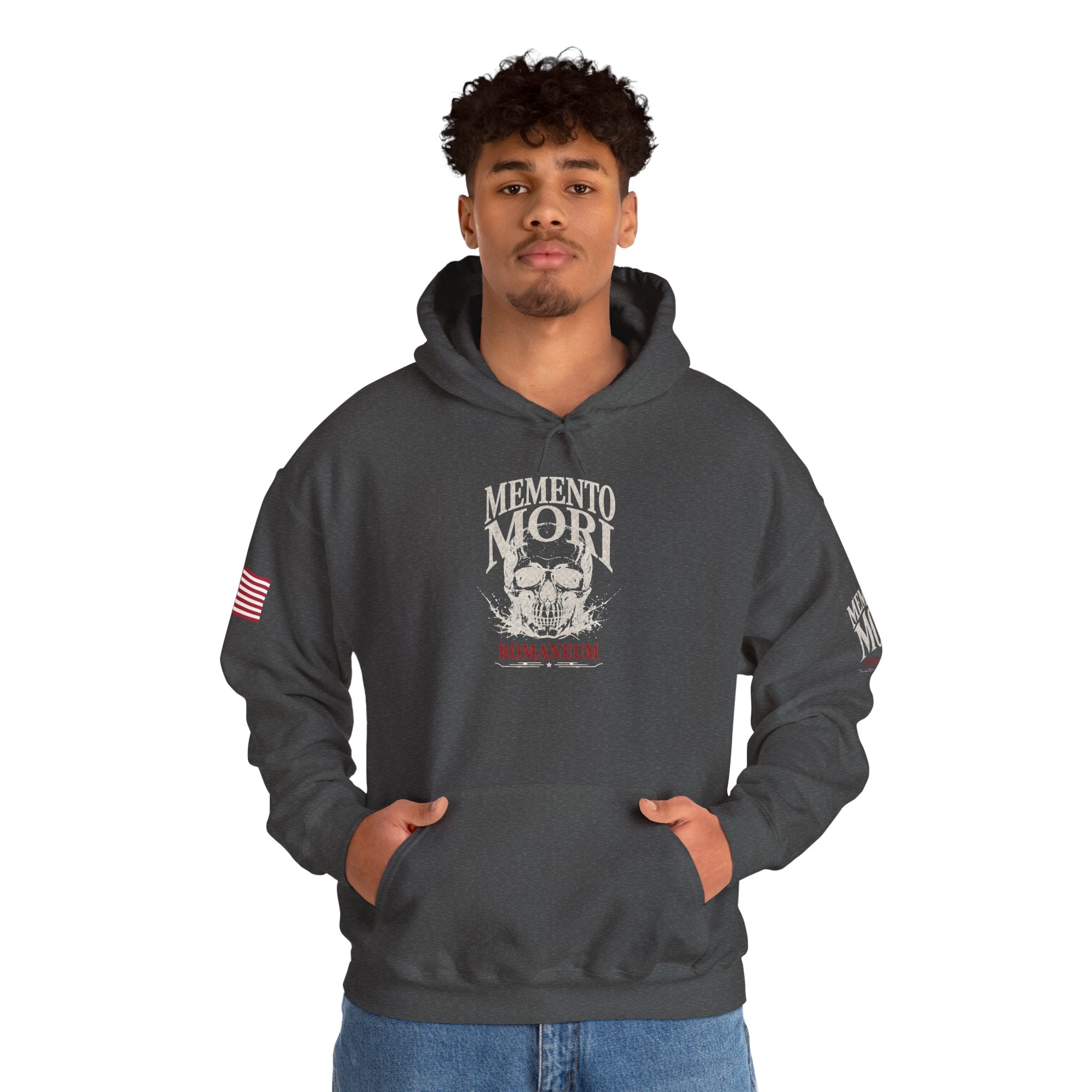 Memento Mori Hoodie — Romaneum Skull Graphic Pullover