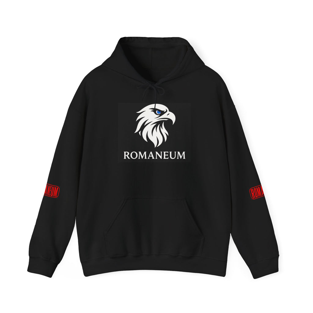 Romaneum Eagle & Rose Hoodie — 'Think Like God' Graphic Pullover