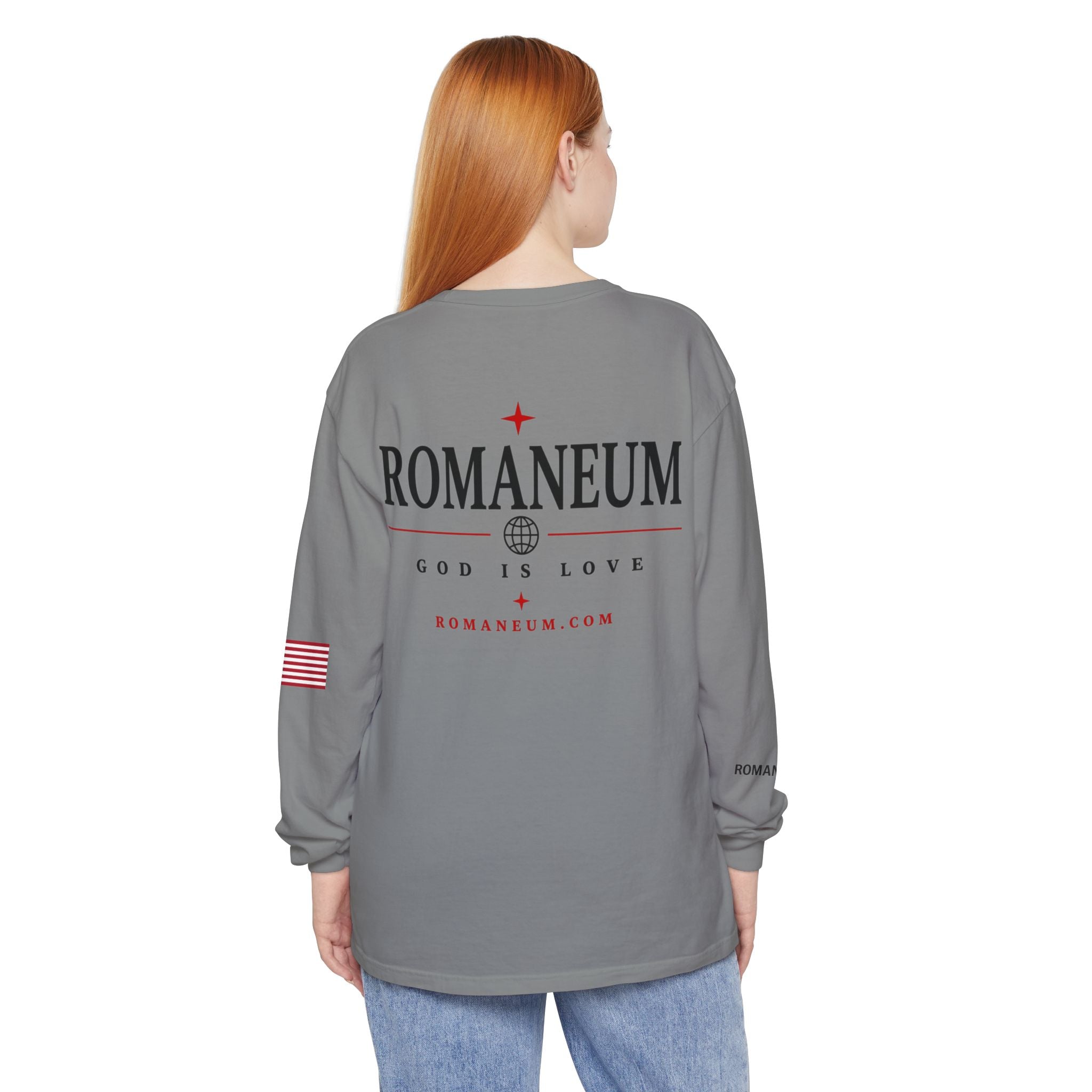 Romaneum "AMOR/ROMA" Long Sleeve Tee — God Is Love Graphic Shirt