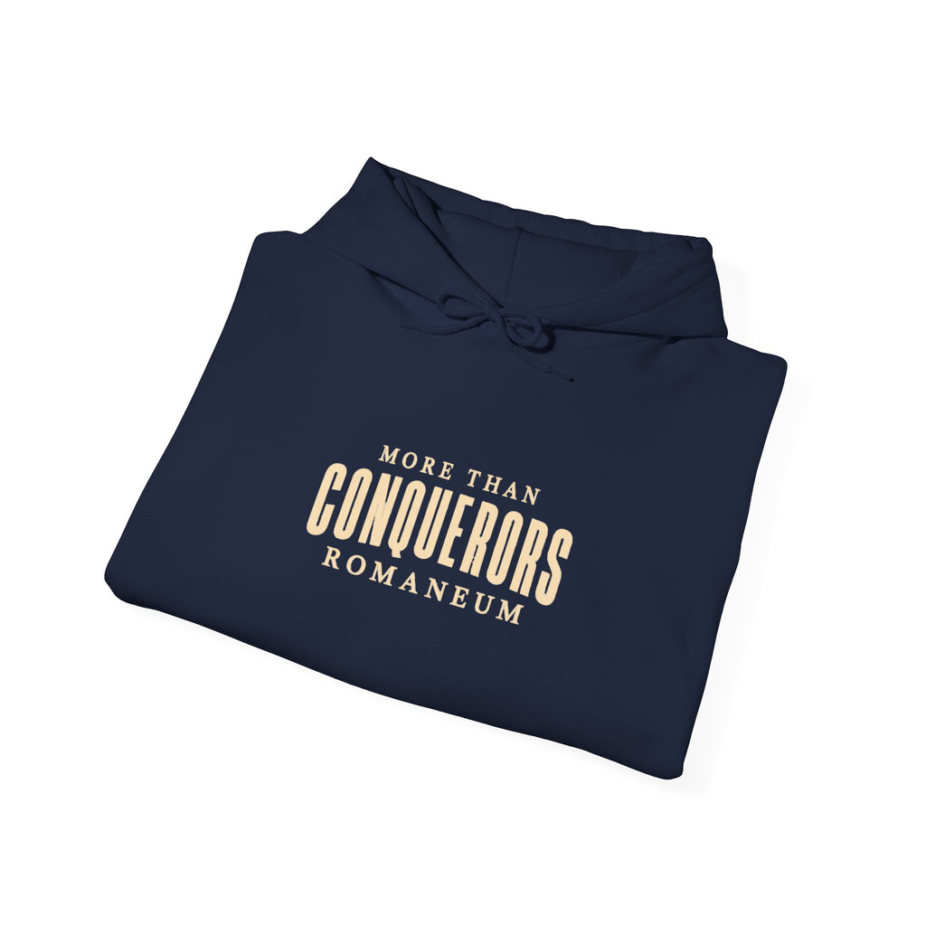 Conquerors Romaneum Hoodie — "More Than Conquerors" Sweatshirt