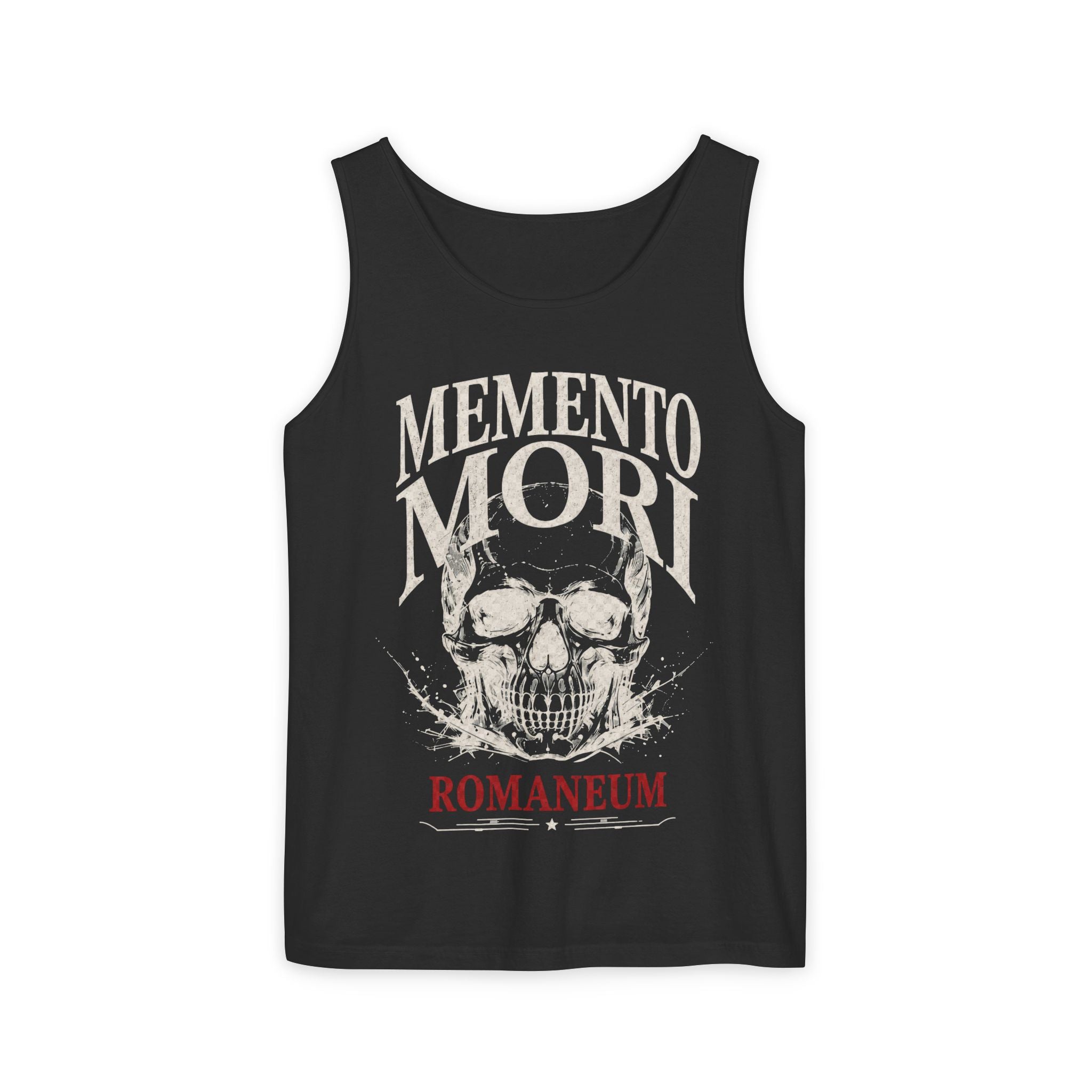 Memento Mori Skull Tank Top — Romaneum Vintage-Style Reminder Tank