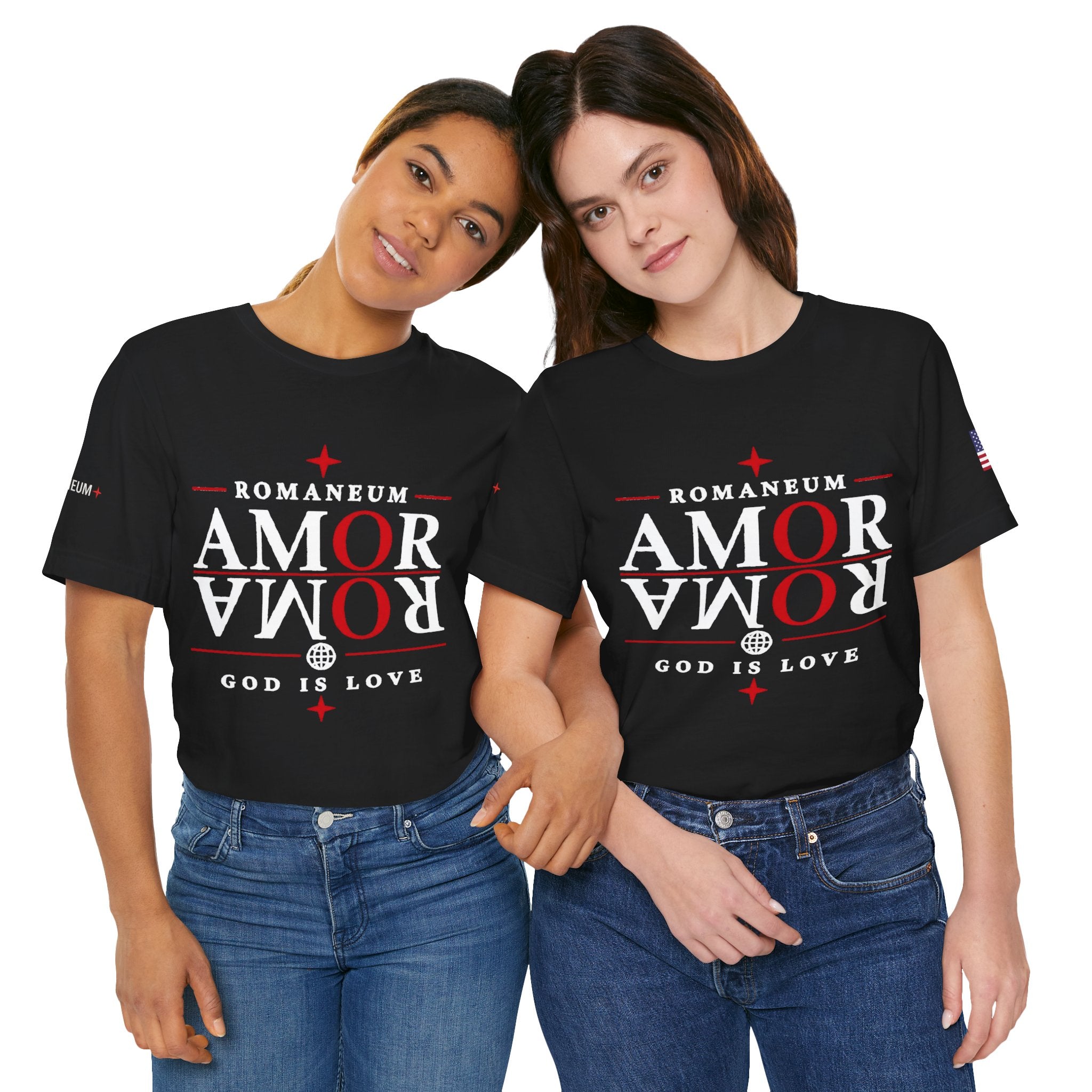 Romaneum 'AMOR/ROMA' God Is Love Graphic Tee