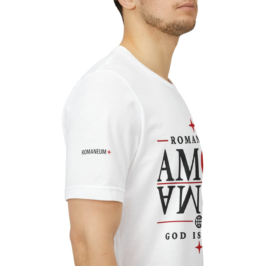 Romaneum 'AMOR/ROMA' God Is Love Graphic Tee