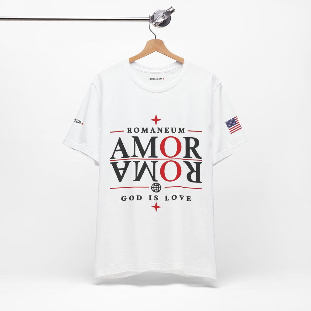 Romaneum 'AMOR/ROMA' God Is Love Graphic Tee