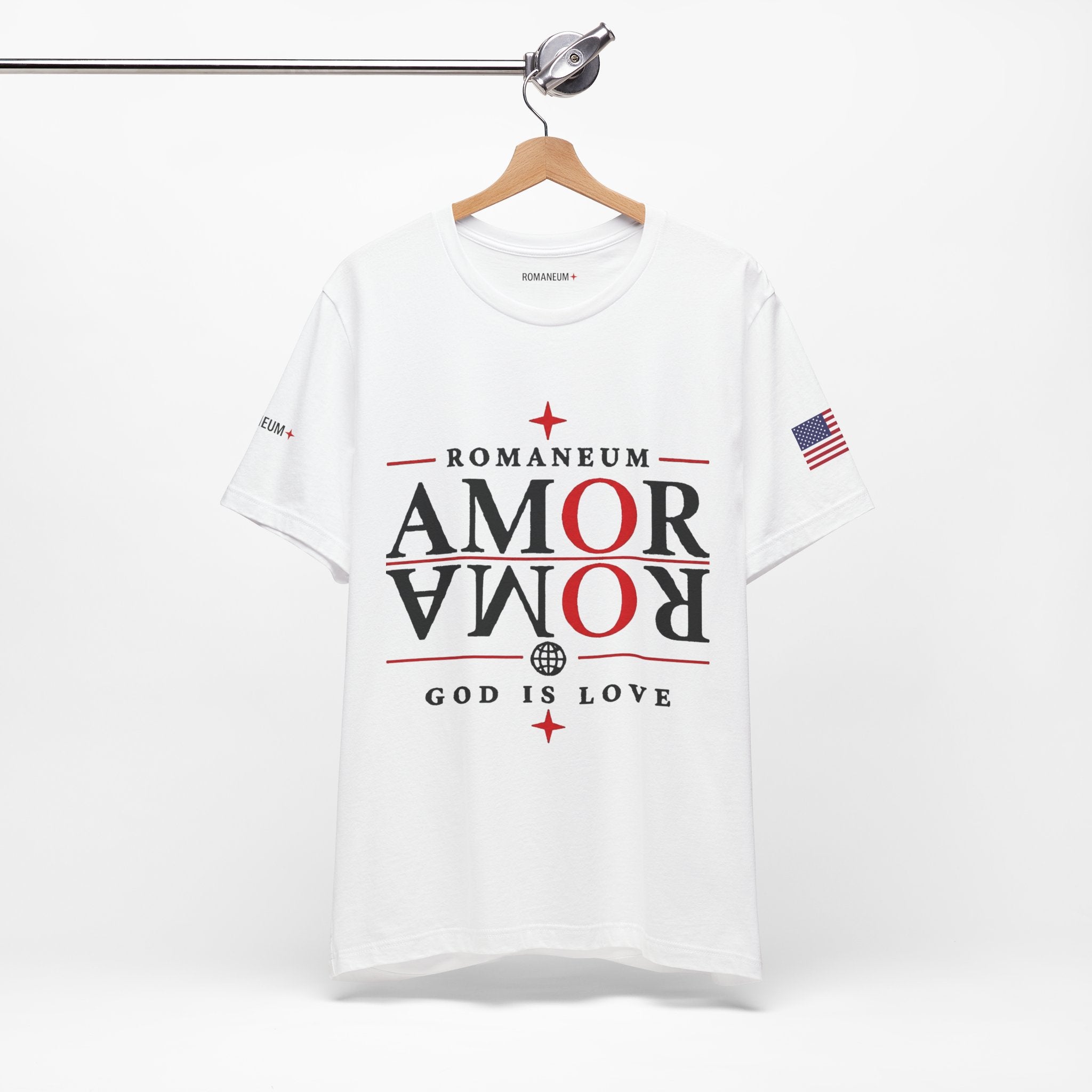 Romaneum 'AMOR/ROMA' God Is Love Graphic Tee