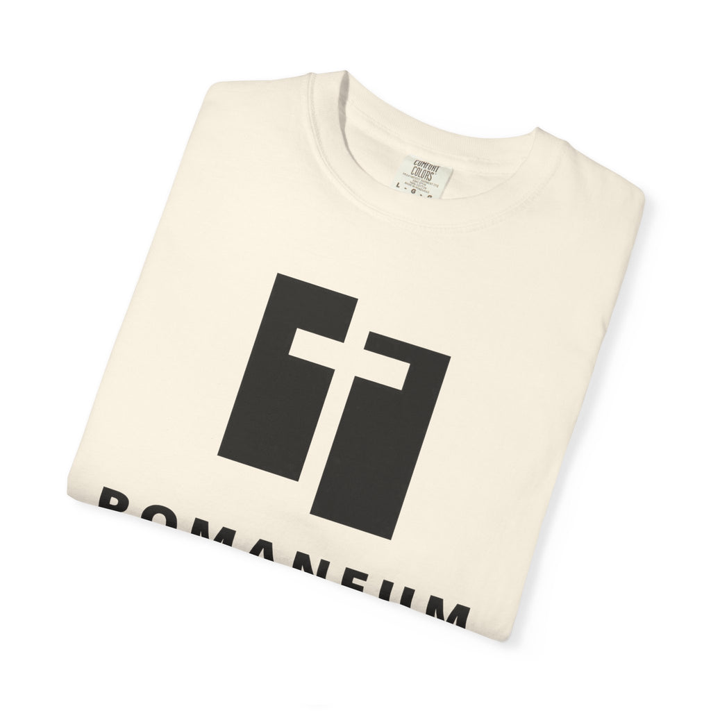 Romaneum Logo T-Shirt — Minimal Cross Tee