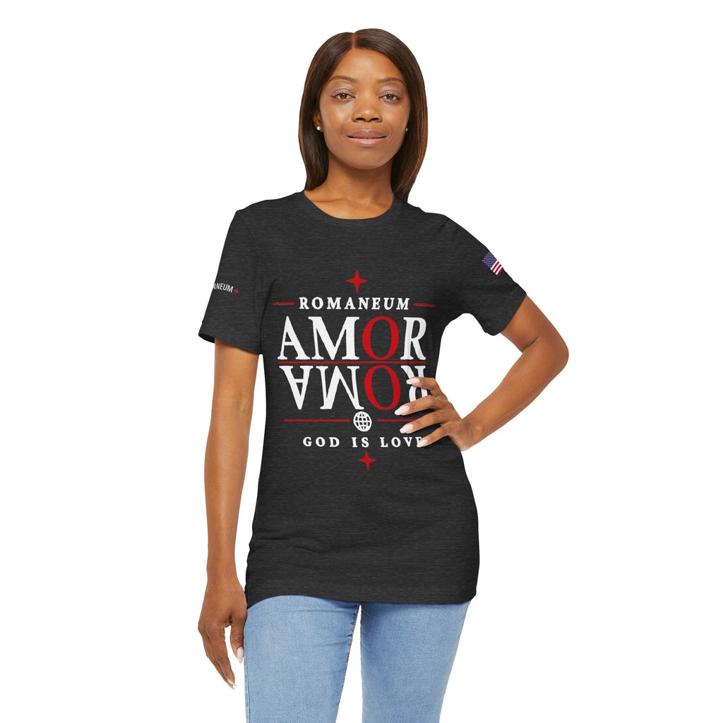 Romaneum 'AMOR/ROMA' God Is Love Graphic Tee