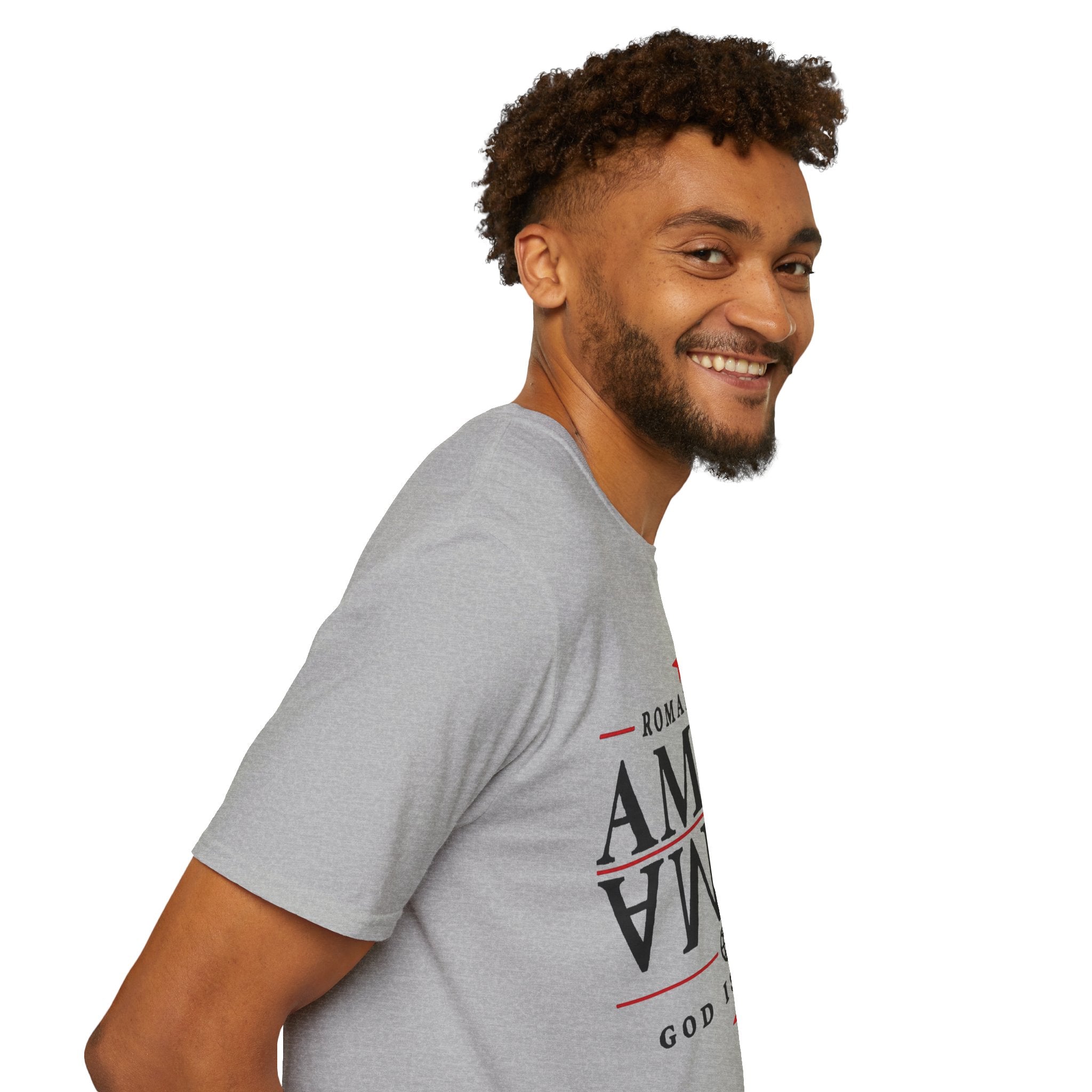 Amor/Roma 'ROMANEUM' Graphic T‑Shirt — 'AMOR' Reflection Design (God Is Love)