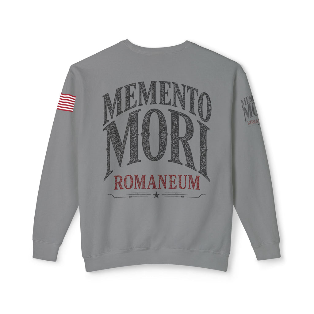 Memento Mori Crewneck Sweatshirt — Gothic Skull Romaneum Design