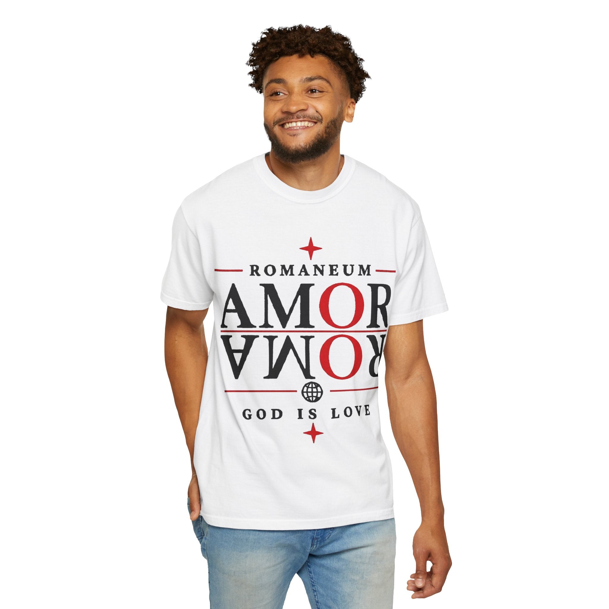 AMOR ROMA Tee — "God Is Love" Graphic T-Shirt