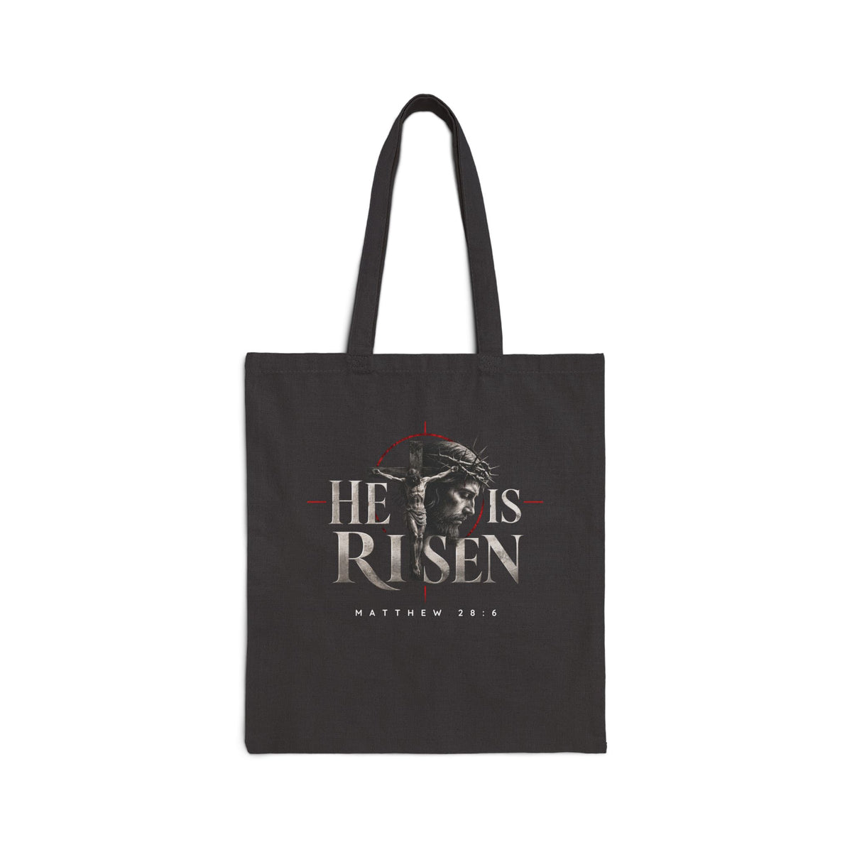 He Is Risen Canvas Tote