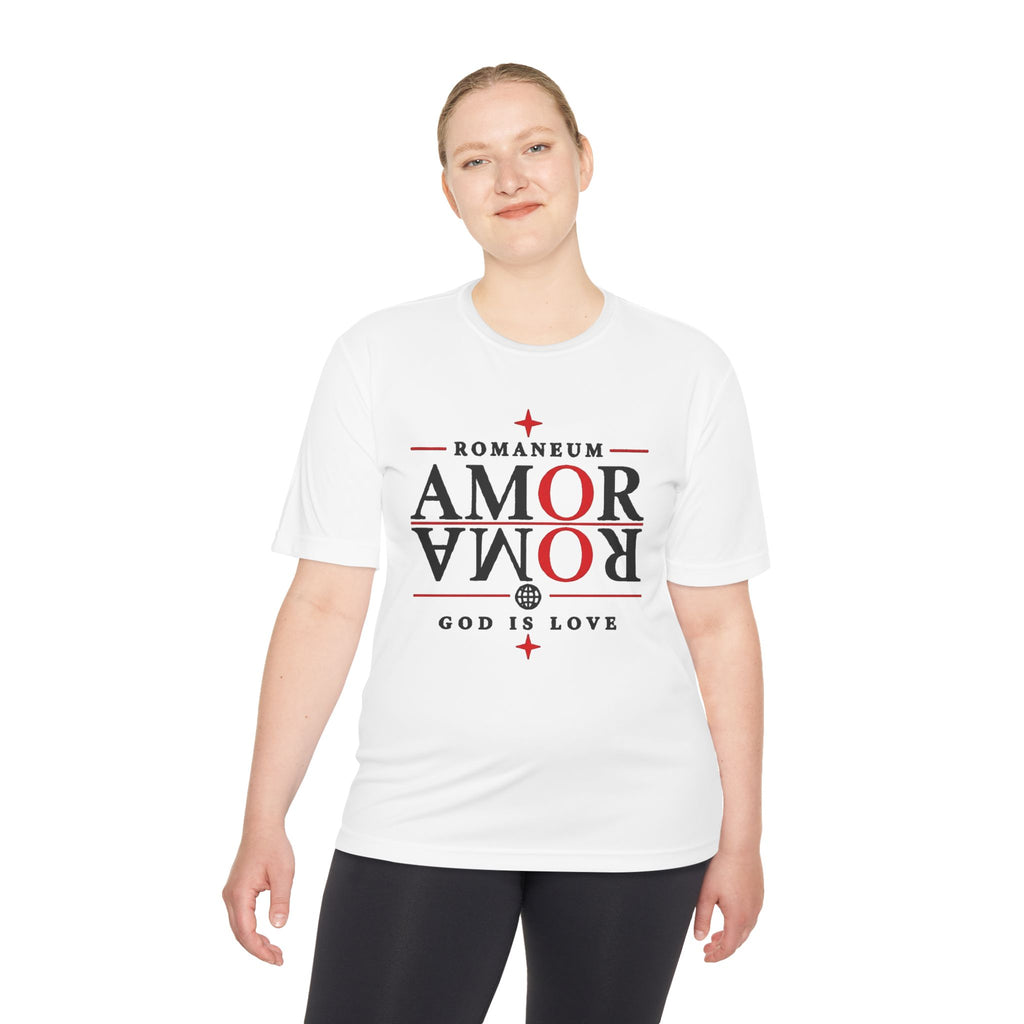Romaneum AMOR Reversible Graphic Tee — "God Is Love" Christian Scripture Shirt