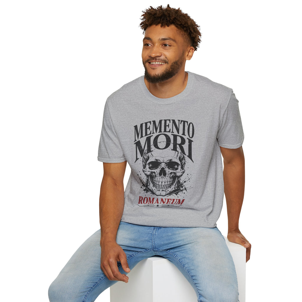 Memento Mori Skull T-Shirt — Gothic Reminder Tee with Romaneum Skull Design