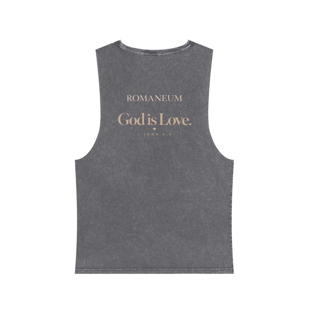 Romaneum Tank Top — "To Live Is Christ" Stonewash Tee