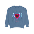 Alpha Omega Heart design sweatshirt | God is Love 1 John 4:8 RomanEum