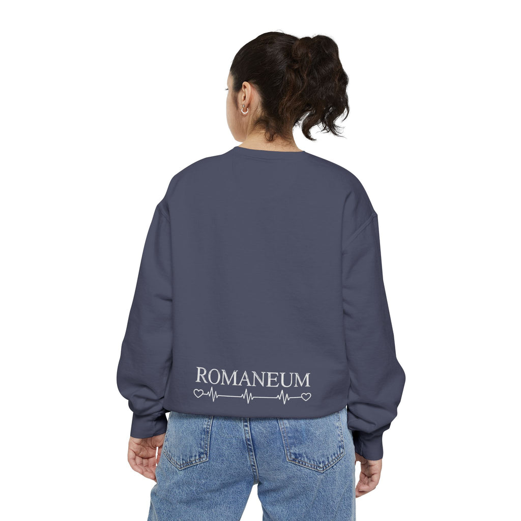 Alpha Omega Heart design sweatshirt | God is Love 1 John 4:8 RomanEum