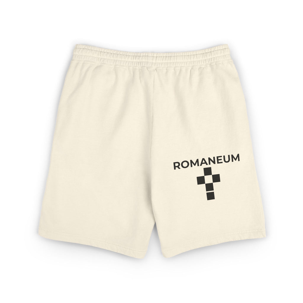 Romaneum Logo Sweat Shorts — Lightweight Fleece Casual Lounge Shorts