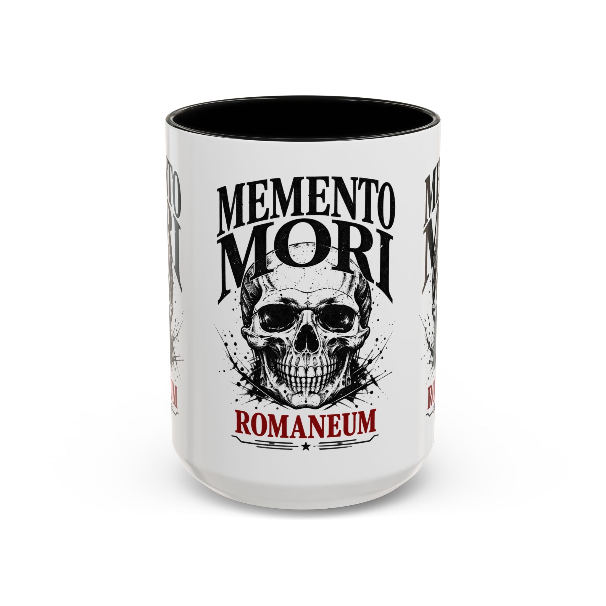Romaneum Memento Mori Coffee Mug — Skull Accent Mug (11/15oz)