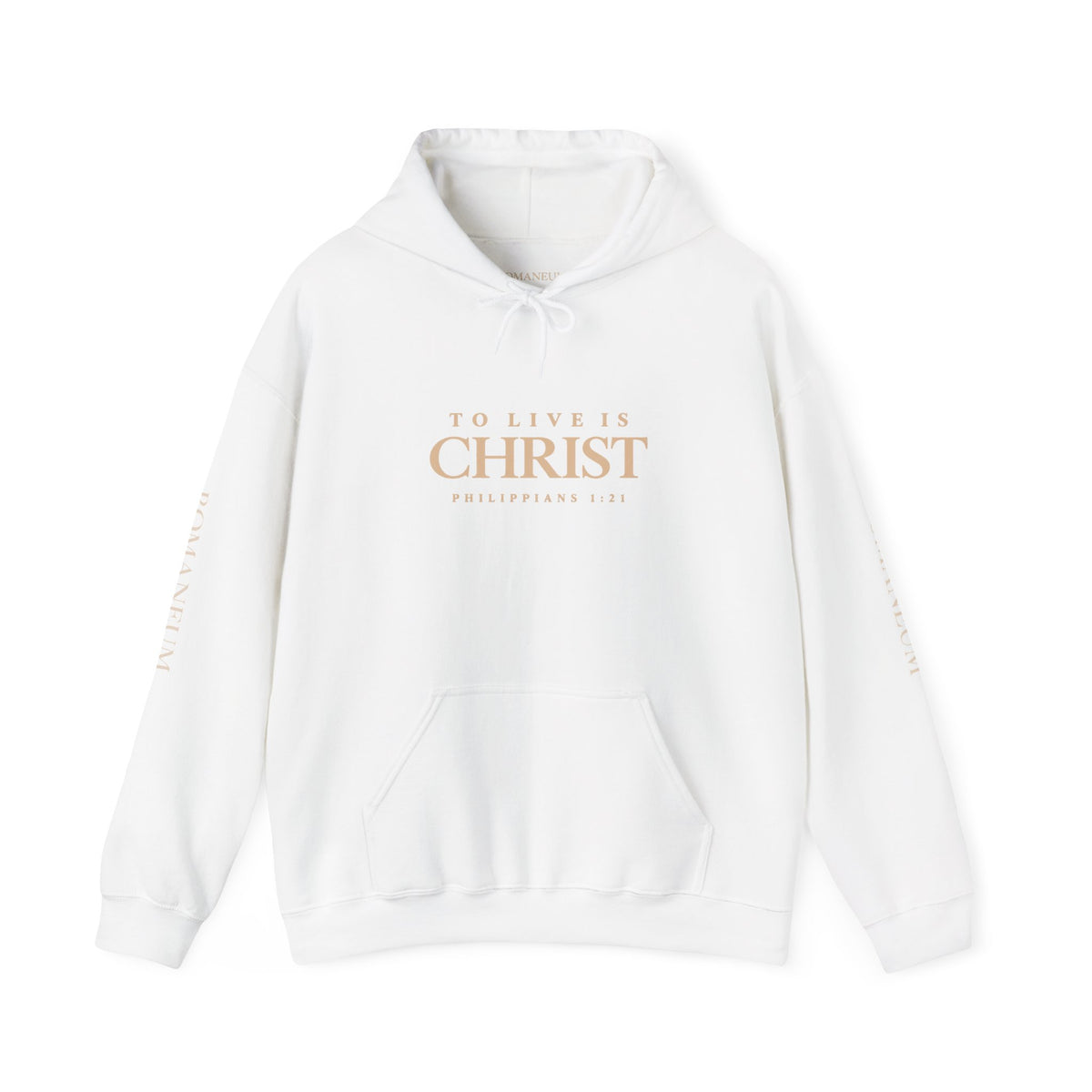 Romaneum Hoodie — "God is Love" Faith Pullover (To Live Is Christ)