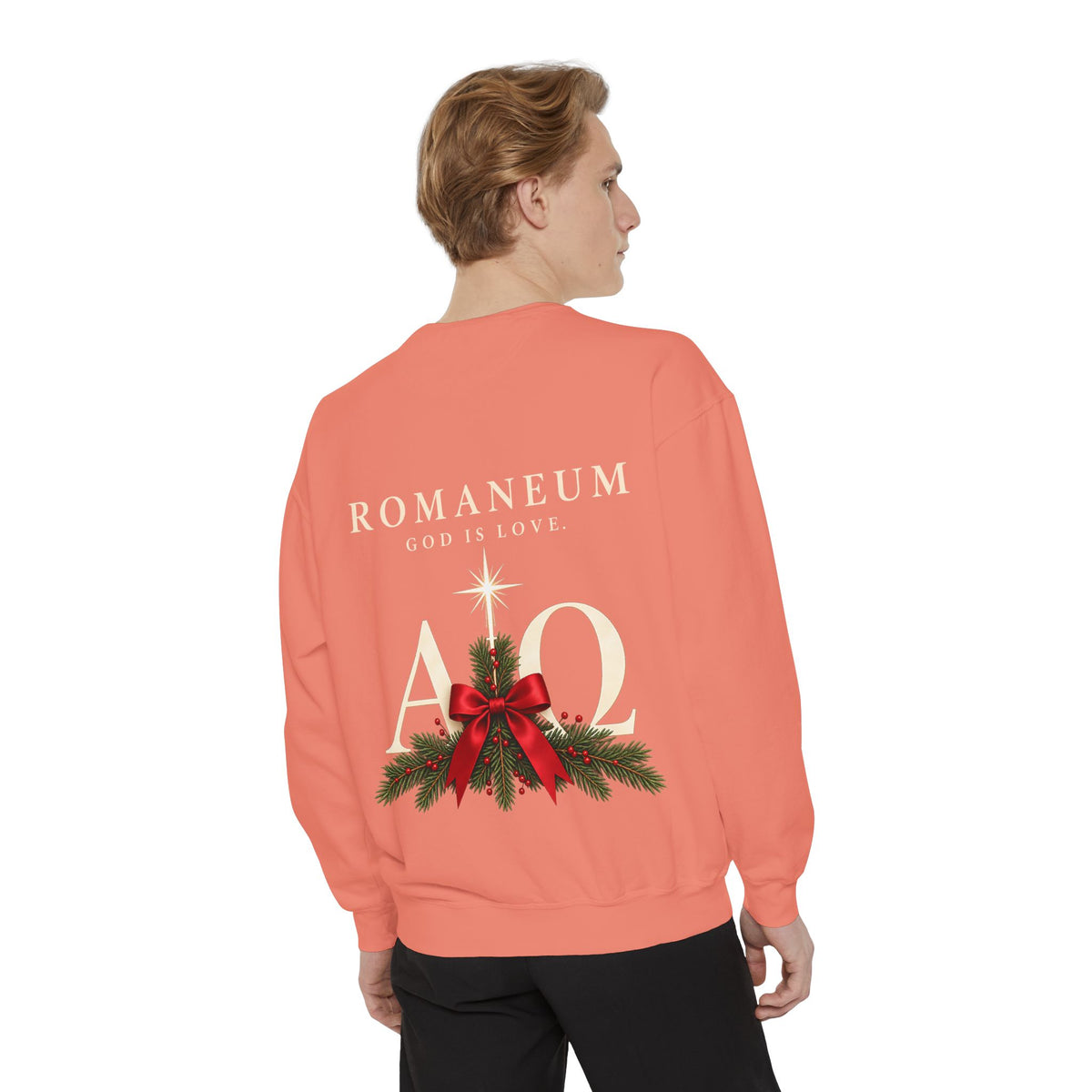 Christmas Alpha Omega Sweatshirt — Romaneum 'God Is Love' Holiday Crewneck