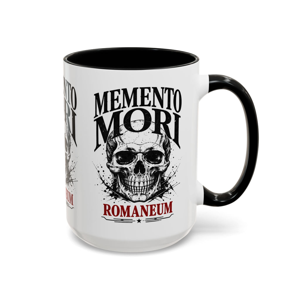 Romaneum Memento Mori Coffee Mug — Skull Accent Mug (11/15oz)