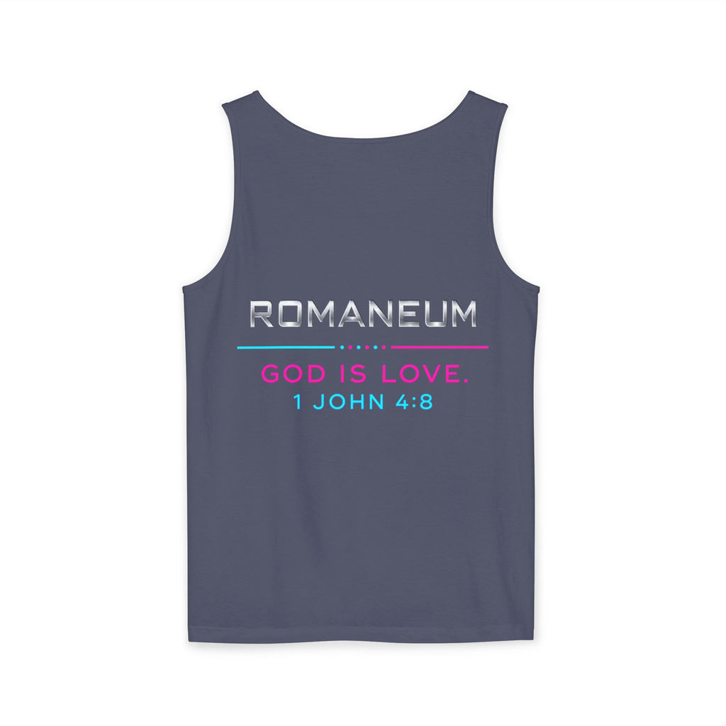 Christian Romanum Tank Top — Alpha Heart Omega "God Is Love" Scripture Tank