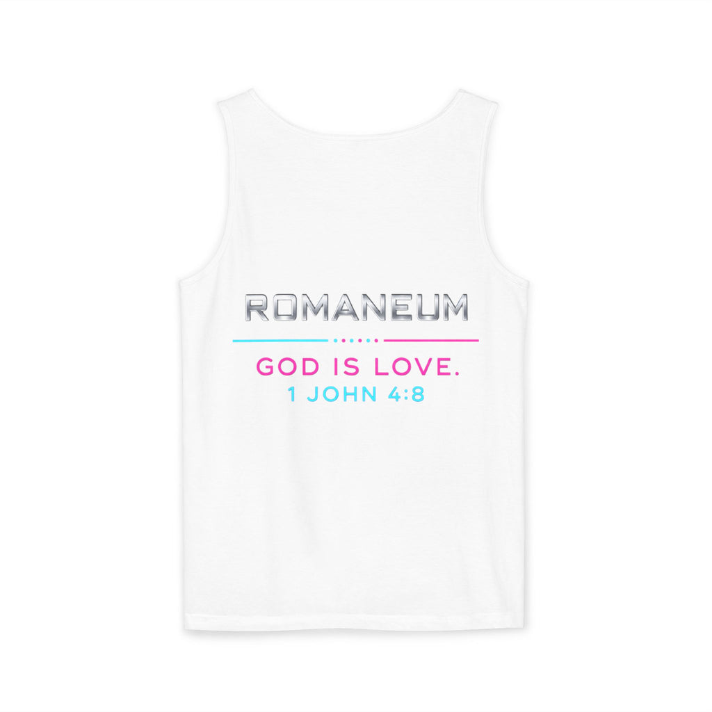 Christian Romanum Tank Top — Alpha Heart Omega "God Is Love" Scripture Tank