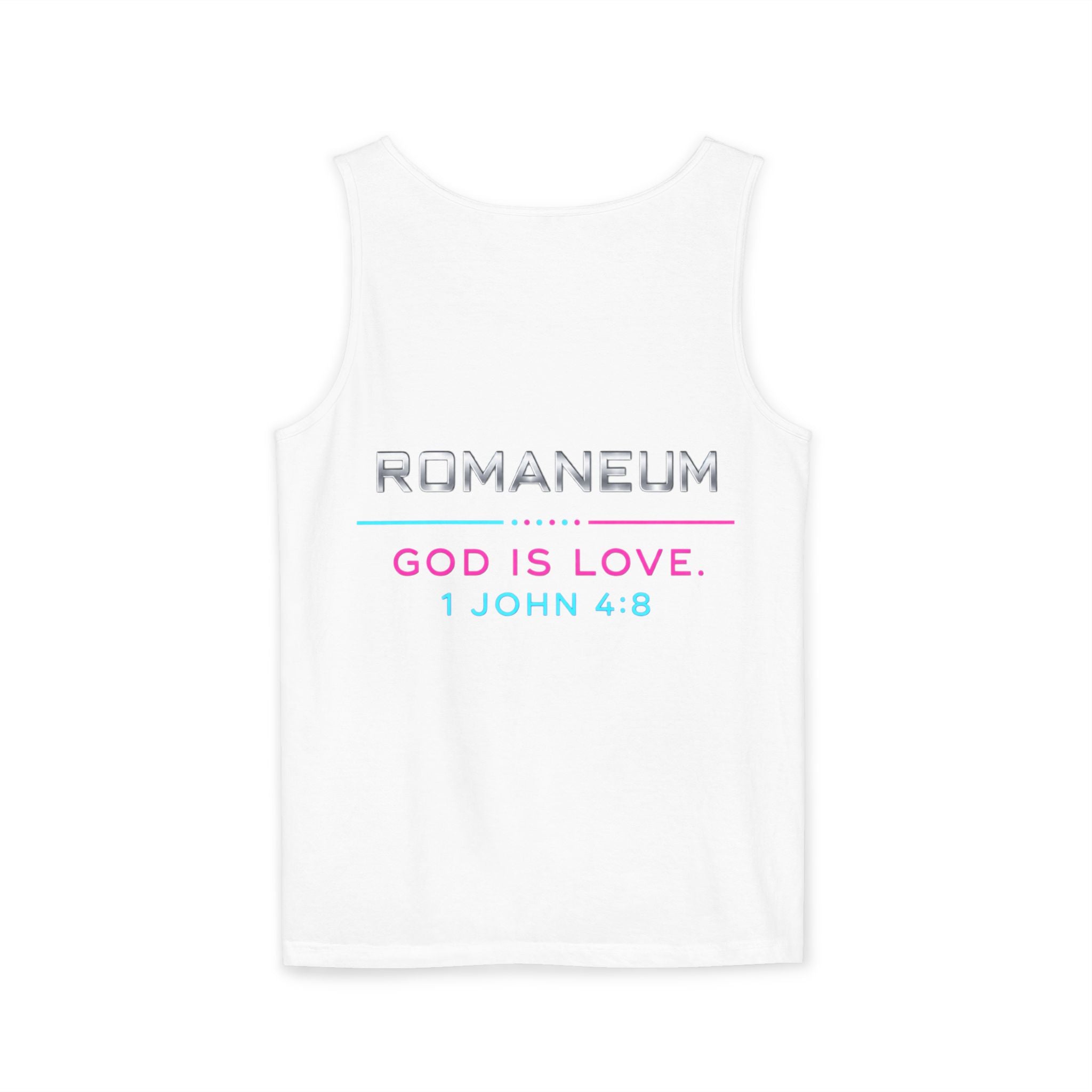 Christian Romanum Tank Top — Alpha Heart Omega "God Is Love" Scripture Tank