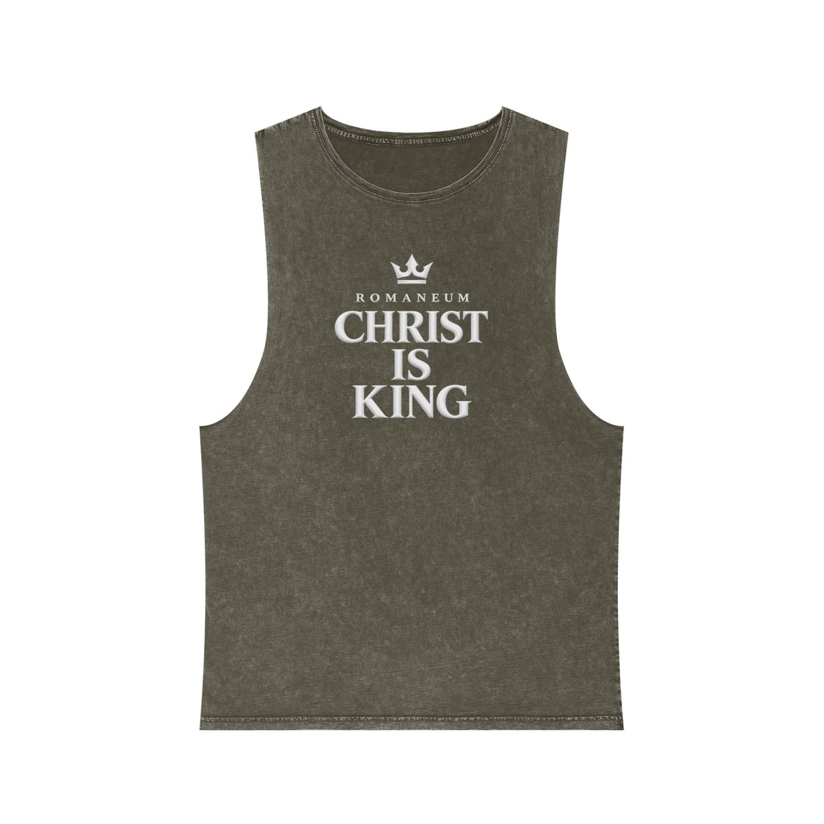 Christ Is King Tank Top — Romaneum Crown Faith Muscle Shirt