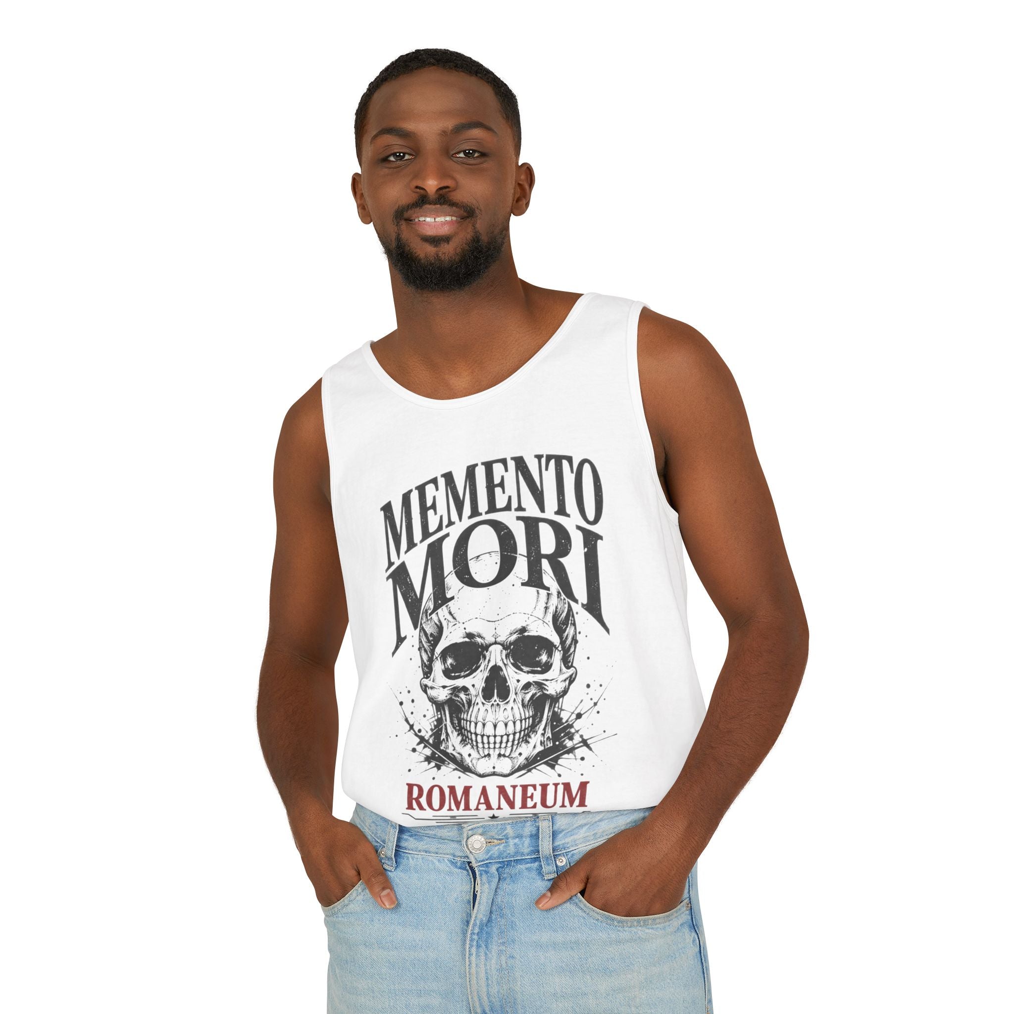 Memento Mori Skull Tank Top — Romaneum Vintage-Style Reminder Tank