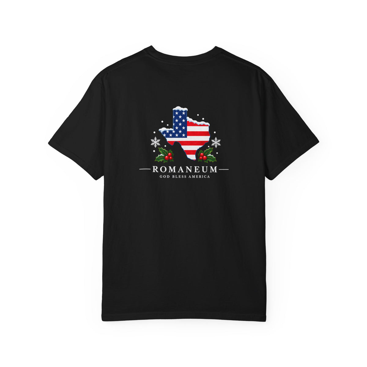 God Bless America Christmas Texas Flag T-Shirt