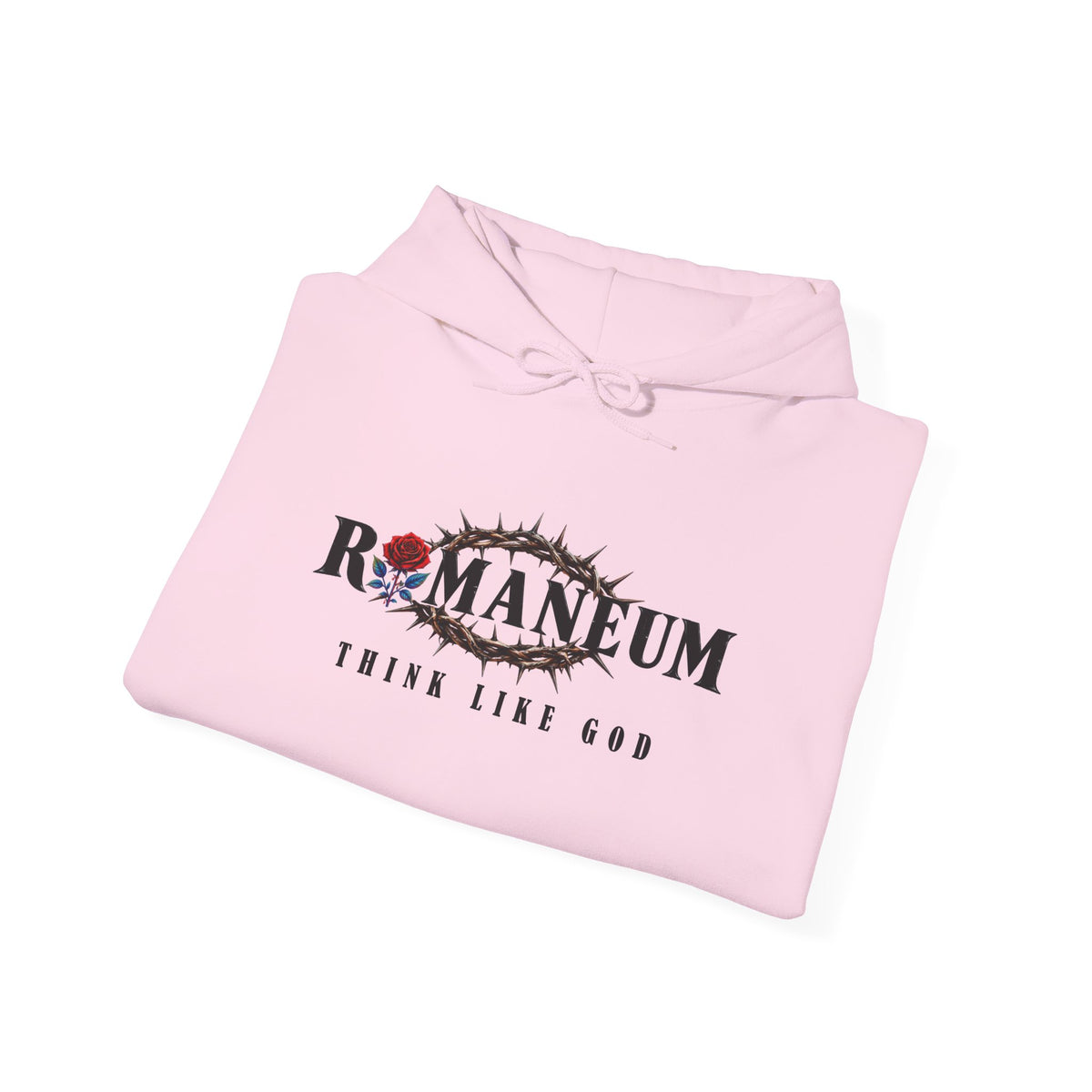 Romaneum Hoodie — Think Like God Rose Logo Pullover