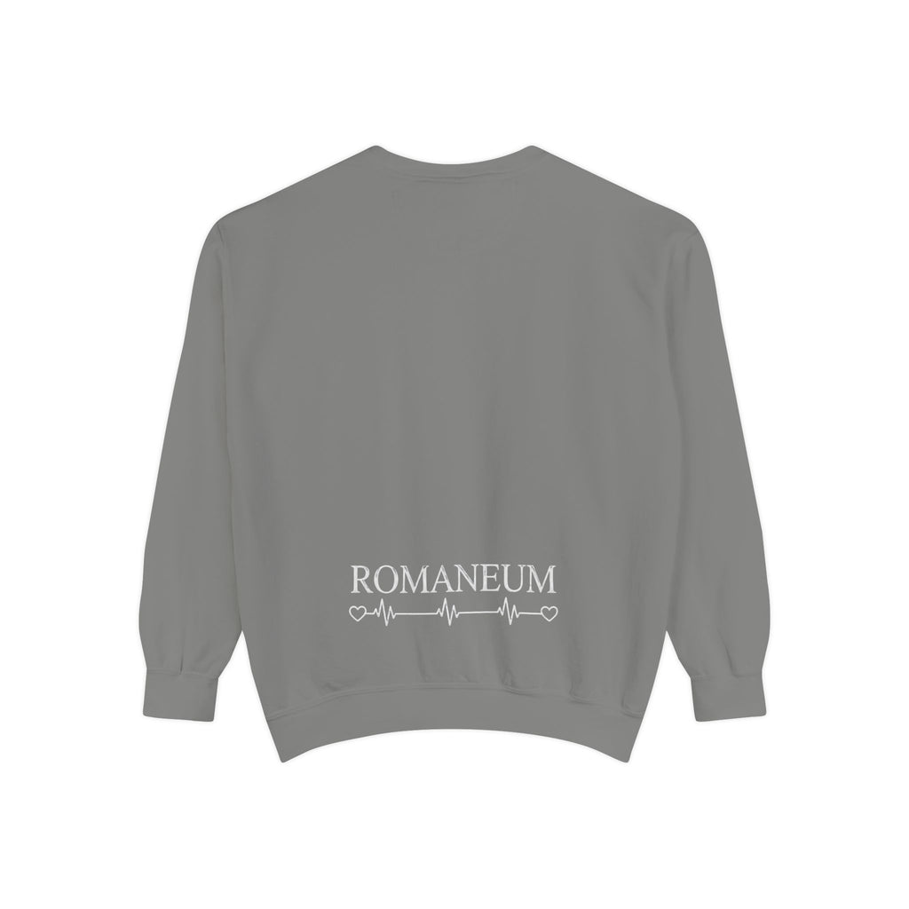 Alpha Omega Heart design sweatshirt | God is Love 1 John 4:8 RomanEum