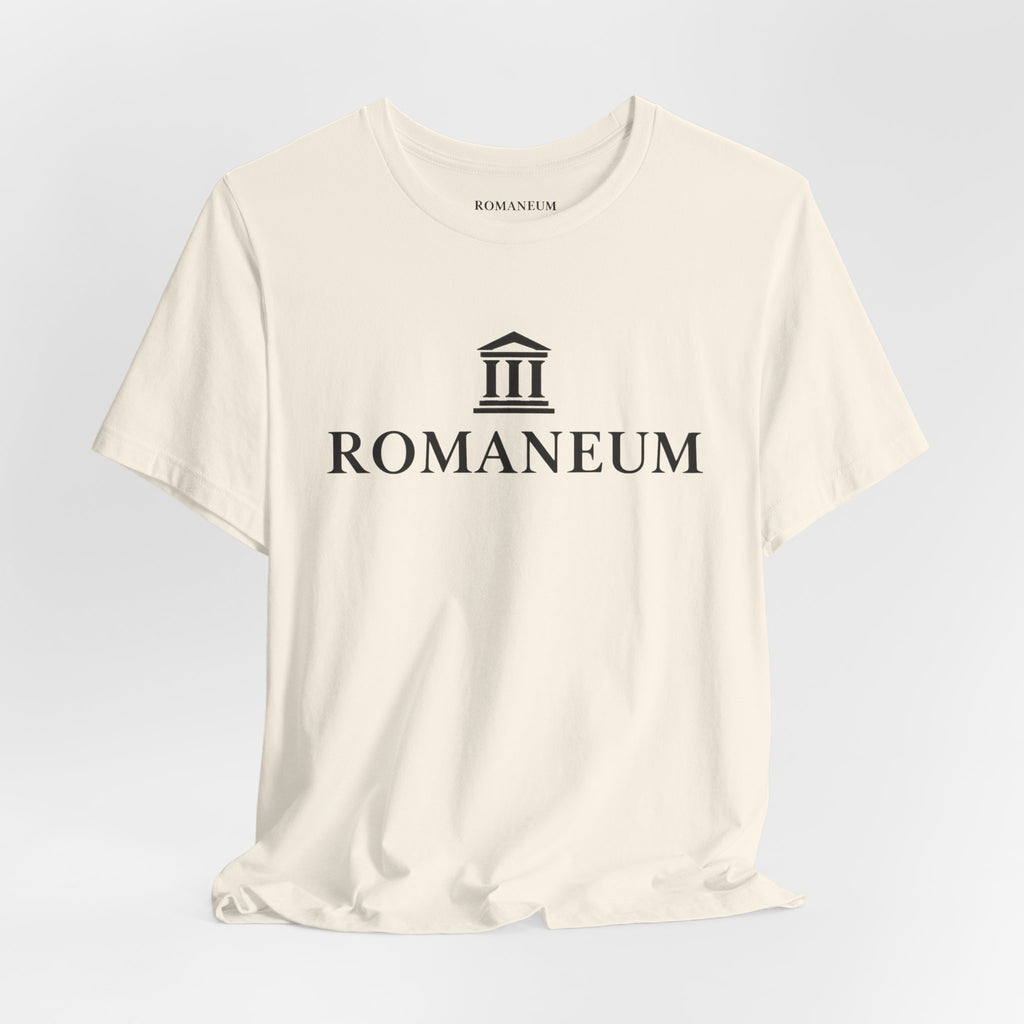 Romaneum Classic Logo T‑Shirt — Minimal Roman Architecture Tee