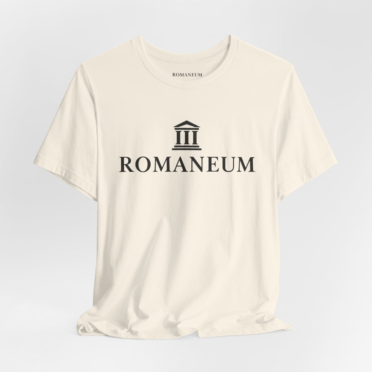 Romaneum Classic Logo T‑Shirt — Minimal Roman Architecture Tee
