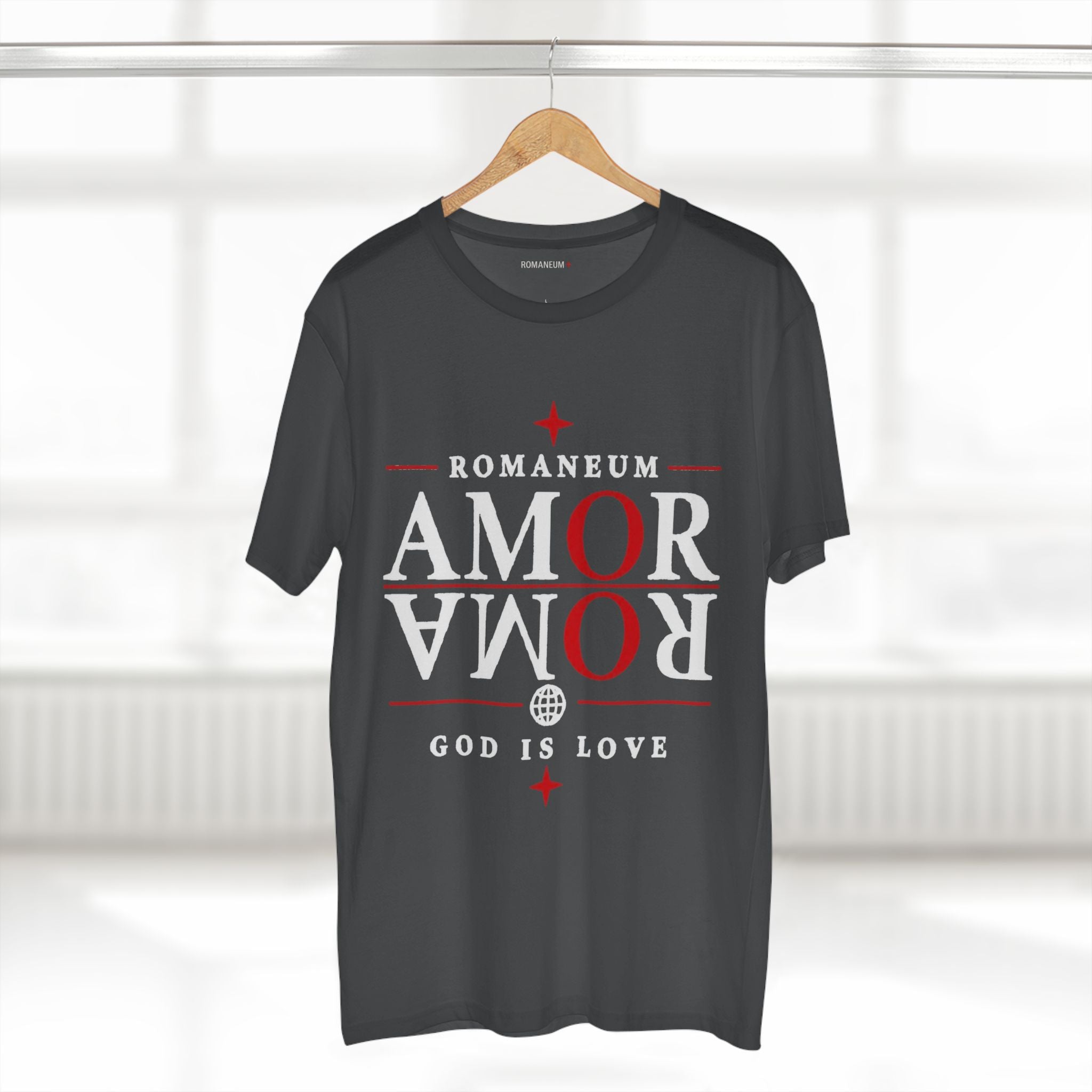 Romaneum AMOR/ROMA Tee — God Is Love Christian T‑Shirt