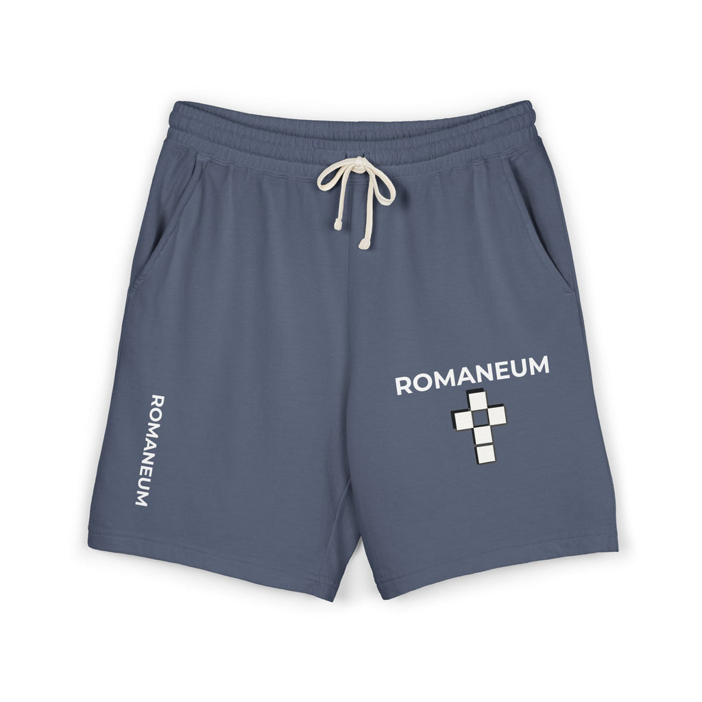 Romaneum Logo Sweat Shorts — Lightweight Fleece Casual Lounge Shorts