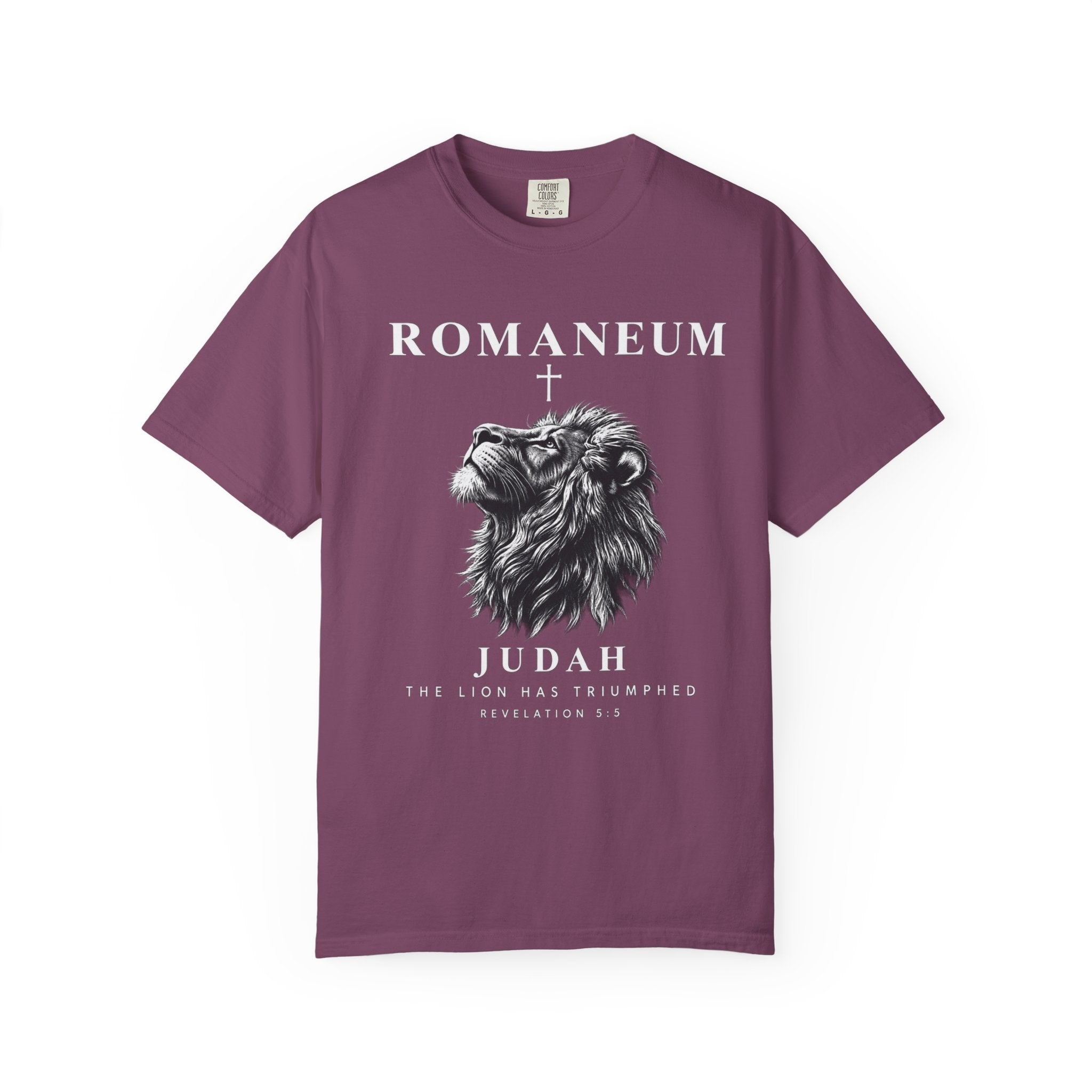 Romaneum Judah Lion T-Shirt — "The Lion Has Triumphed" Christian Tee