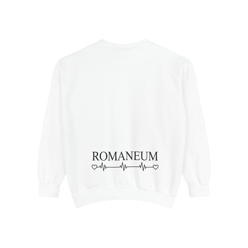 Alpha Omega Heart design sweatshirt | God is Love 1 John 4:8 RomanEum