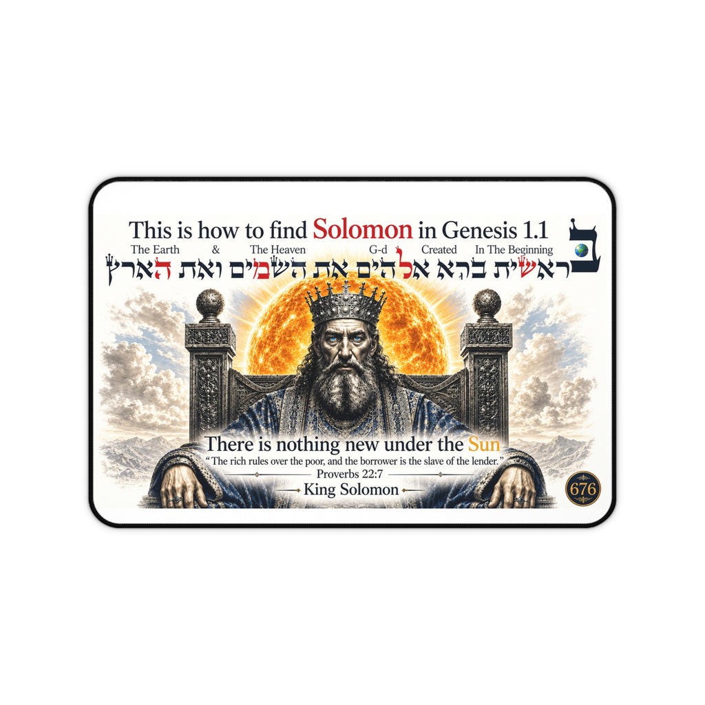 Solomon Desk Mat — King Solomon Quote Mousepad with Biblical Design