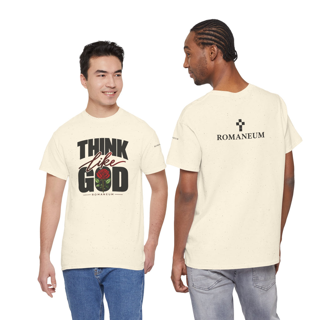 Men's Think Like God T-Shirt  Graphic Tee Rose