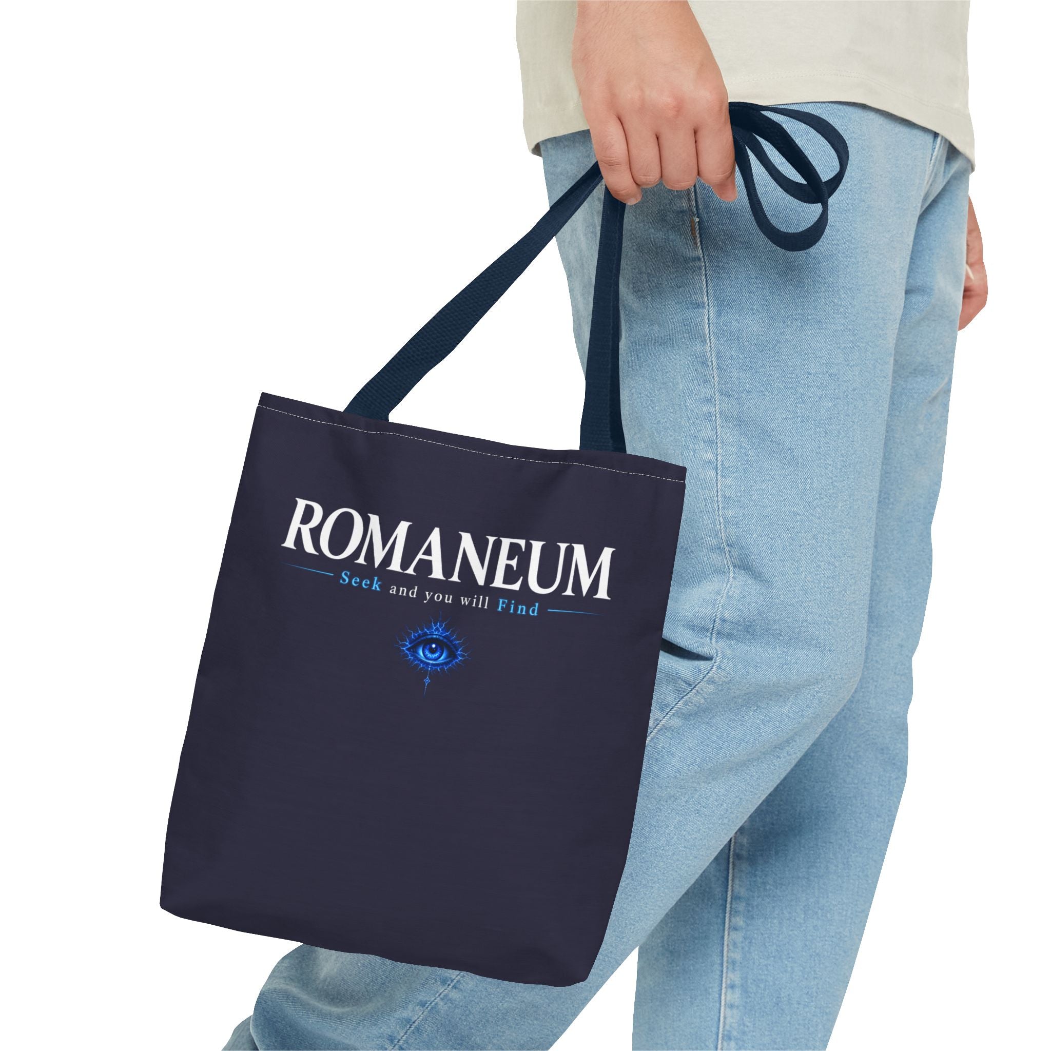 Romanеum Tote Bag — "Seek and You Will Find" Mystical Eye Canvas Tote