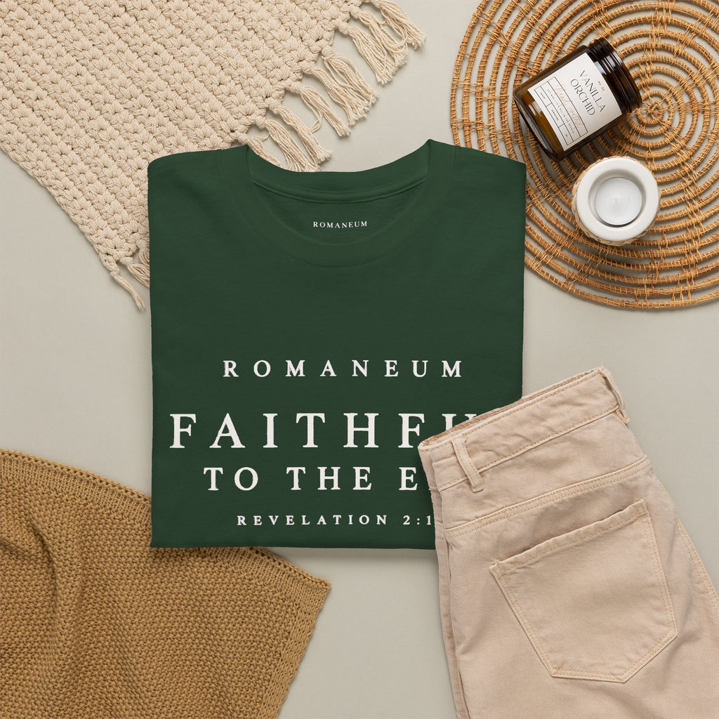 Faithful to the End Tee — 'Romaneum'