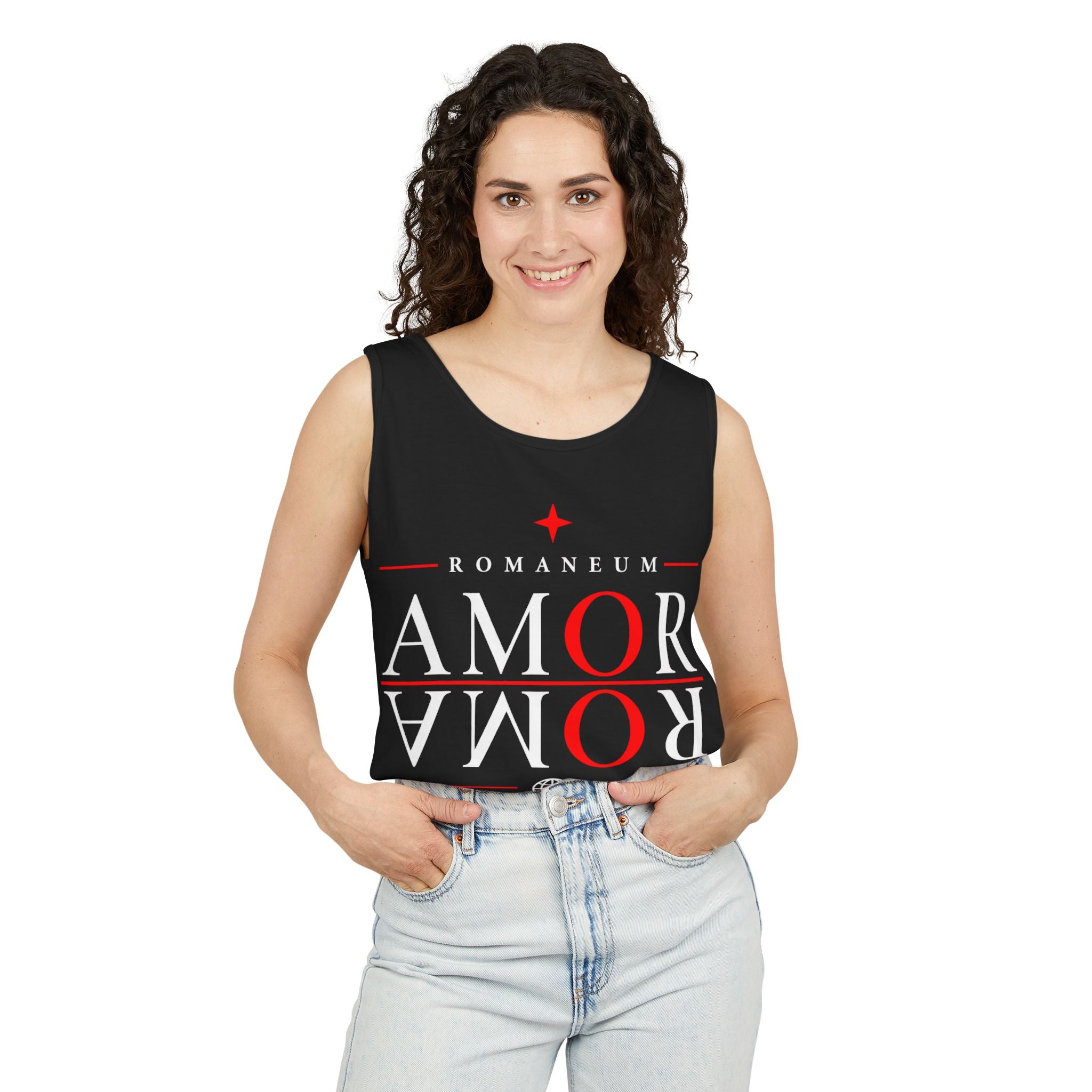 Amor/Roma Romaneum Tank Top — "God Is Love" Graphic Tank