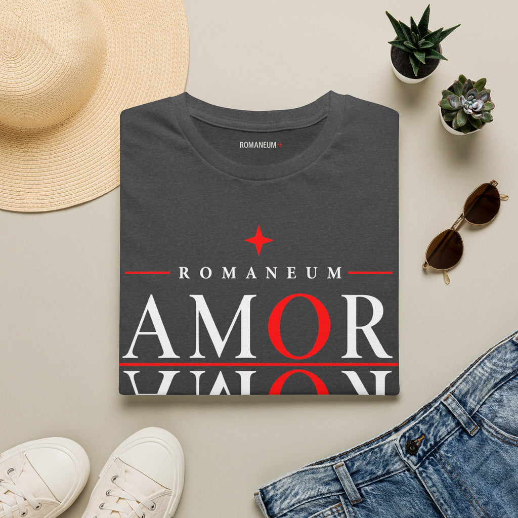 Amor/Roma 'ROMANEUM' Graphic T‑Shirt — 'AMOR' Reflection Design (God Is Love)